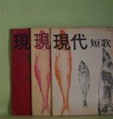 画像: （短歌雑誌）　現代短歌　4〜6号（昭和34年9月10日〜35年6月20日）　計3冊―物語歌について（和田周三）、記憶について（上田三四二）、伝統詩の周辺（和田周三×橋本三郎×石井勉次郎）、戦後の新短歌（中野嘉一）、二つの立場（山本武雄）、木俣の修二について（橋本三郎）、「アララギの病歌人」をよむ（石井勉次郎）ほか　和田周三、上田三四二、和田周三×橋本三郎×石井勉次郎、中野嘉一、山本武雄、橋本三郎、石井勉次郎、大岡博、高安国世　ほか