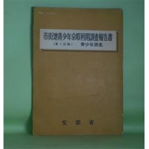 画像: 市街地青少年余暇利用調査報告書　第1分冊　青少年調査