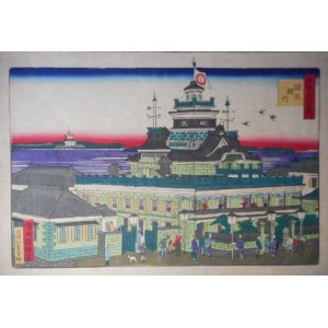 画像: 曜斎國輝（二代歌川國輝）　「東京名所之内　国立銀行」　曜斎國輝（二代歌川國輝）