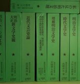 画像: （除籍本）明治大正文学史集成　全12巻　揃―日本文学史　上・下（三上参次、高津鍬三郎）、明治小説文章変遷史（徳田秋声）/明治小説内容発達史（田山花袋）/明治文学変遷史講話（島村抱月）、自己中心明治文壇史（江見水蔭）ほか　三上参次、高津鍬三郎、大和田建樹、高橋淡水、岩城準太郎、徳田秋声、田山花袋、島村抱月、高須梅渓、小島徳弥、加藤武雄、野崎左文、江見水蔭　著/平岡敏夫　監修・解説