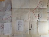 画像: （肉筆彩色地図＋古文書）　新潟県南魚沼郡三用村　地図11枚＋地図訂正願、誤謬訂正願　冊子各1冊