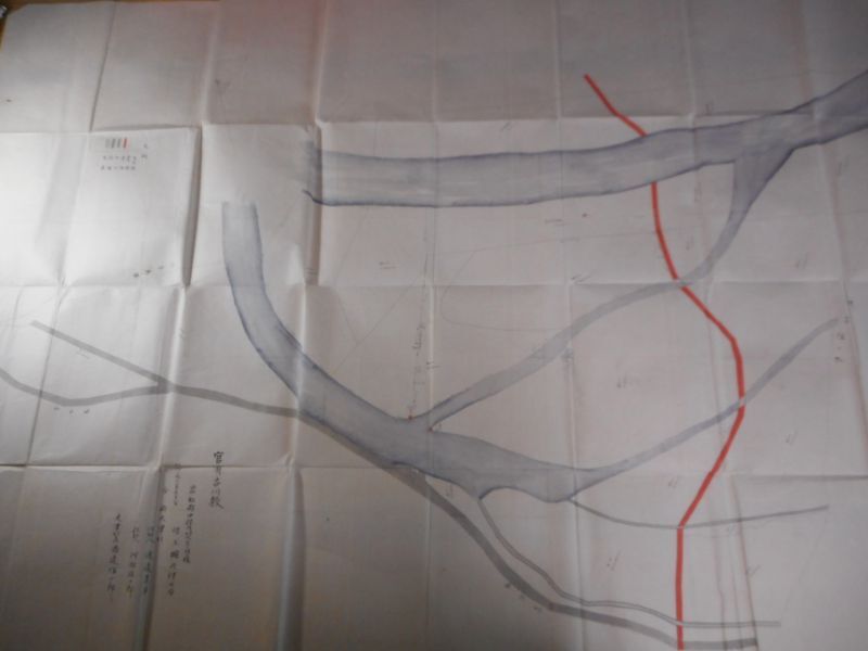 画像1: （肉筆彩色地図）　新潟県村上市大津川原全図